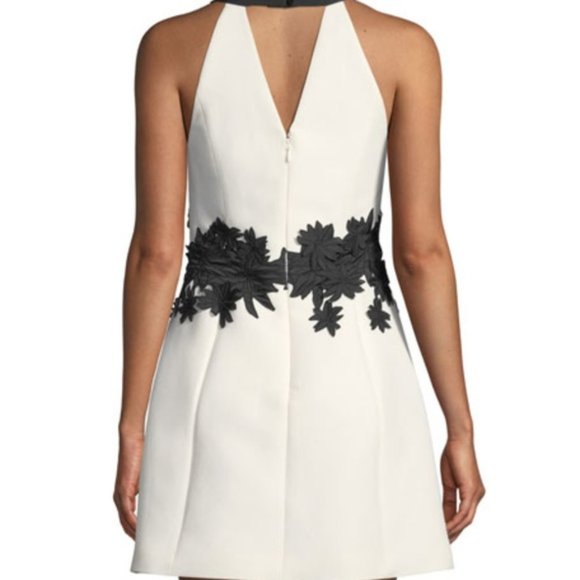 NEW! Halston Heritage Silk Blend Mini Dress with Floral Embroidery, Sz 6 - Picture 4 of 16